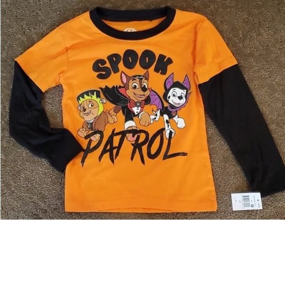 Toddler Boys Girl Paw Patrol SPOOK PATROL Halloween T-Shirt Size 2T Marshall NWT - Picture 1 of 2